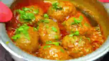 Zengin köfte kofta körisi aromatik baharatlar ve kalın sosla pişirilir, derin bir lezzetle servis edilir. Hint yemek promosyonları, restoran menüleri ve köri tabakları sergilenen ticari stok görüntüleri için uygundur..