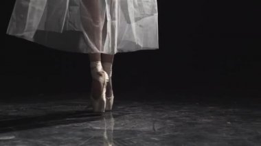 Pointe üzerinde dans balerinler Feet