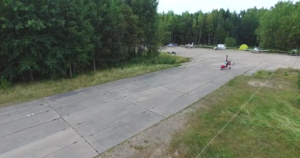 Gyroplan se prepara para decolagem 4k — Vídeo de Stock
