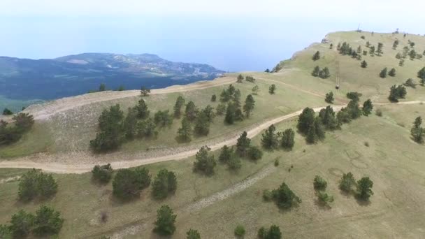 Vista degli occhi degli uccelli della città nella baia — Video Stock