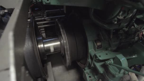 Motor Rotating Shaft In Work — Stock Video