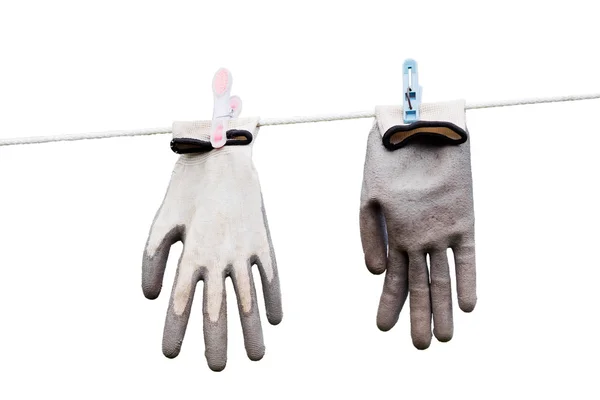 Bir ip üzerinde asılı eldiven