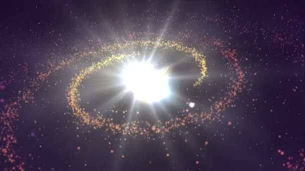 Sinais astrológicos na galáxia de fundo — Vídeo de Stock