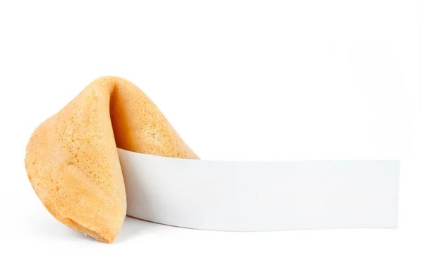 Galleta de la fortuna con blanco —  Fotos de Stock