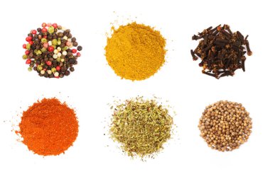 renkli baharat ve otlar 