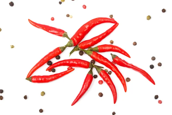 Variedade de pimentas maduras — Fotografia de Stock
