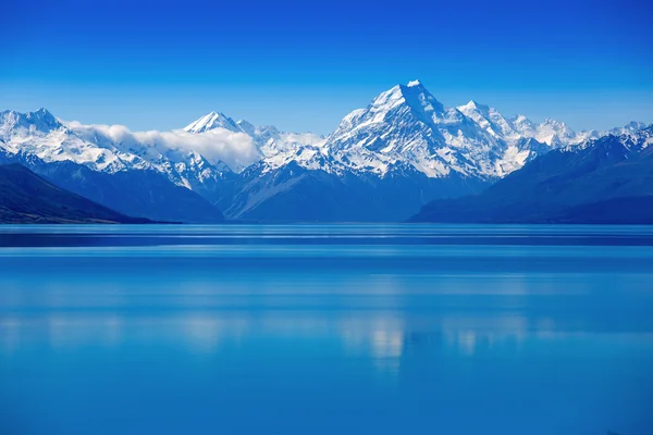 Jezioro Mount Cook i Pukaki, Nowa Zelandia — Zdjęcie stockowe