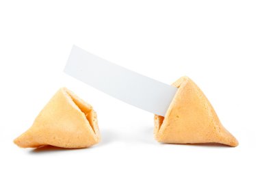 fal kurabiyesi boş notu ile 