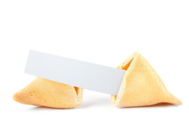 fal kurabiyesi boş notu ile 