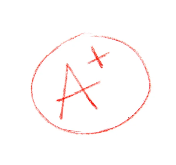 A + beyaz üzerinde işaretlemek — Stok fotoğraf
