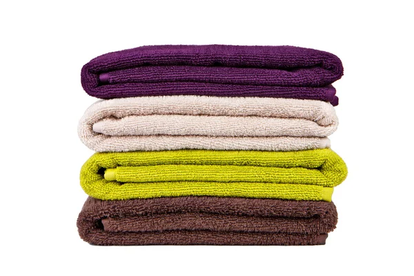 Στοιβάζονται πολύχρωμο πετσέτες — Φωτογραφία Αρχείου