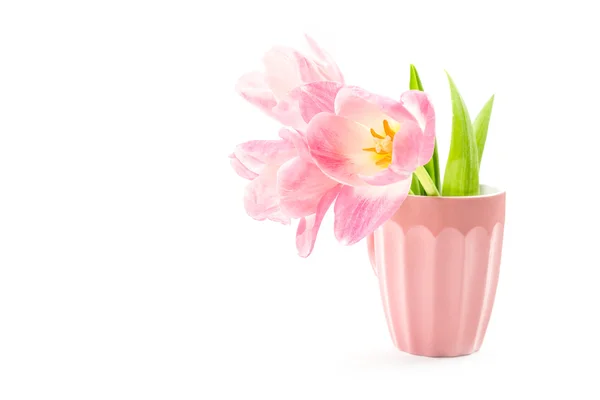 Fleurs de tulipes dans un vase — Photo