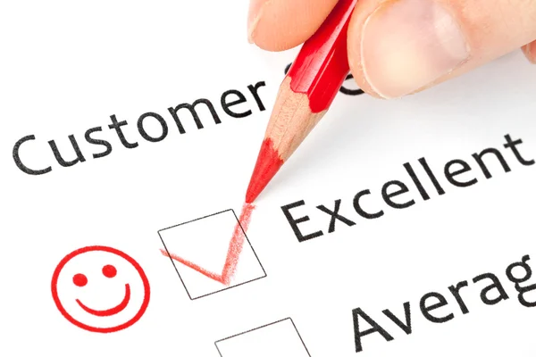 Customer service checkbox — Stock Photo, Image