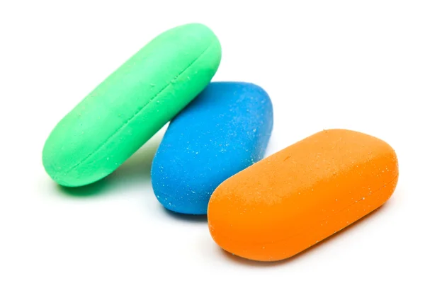 Stos kolorowe gumki — Zdjęcie stockowe