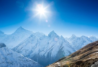 Himalaya manzara bir manzarası ile