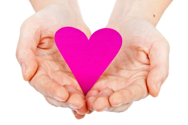 Person holding Paper Heart — Stock Photo, Image