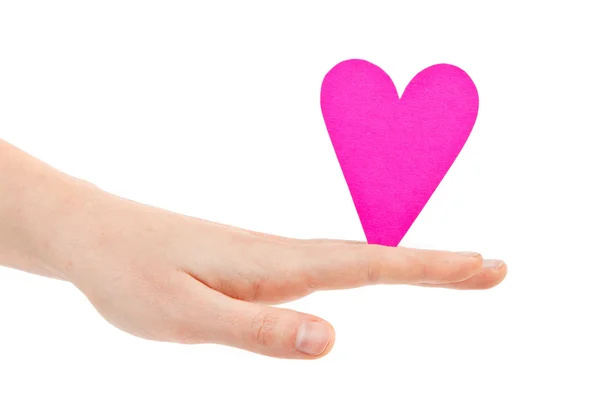 Person holding Paper Heart — Stock Photo, Image