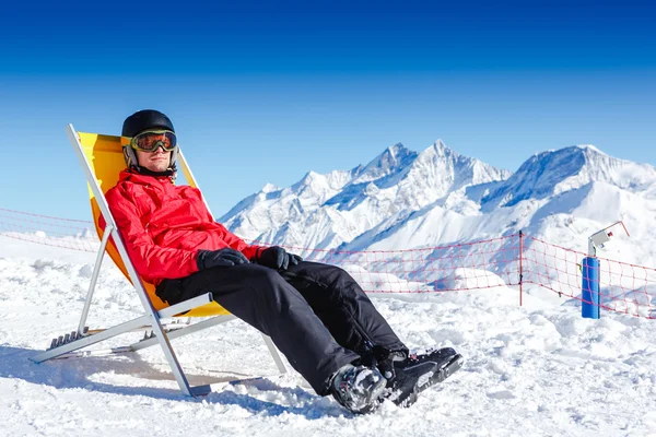 Man  relaxing in the mountains — Stock Photo, Image