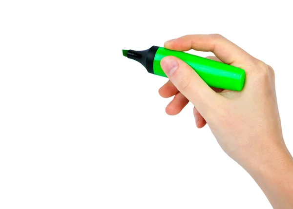 Hand hält Marker — Stockfoto