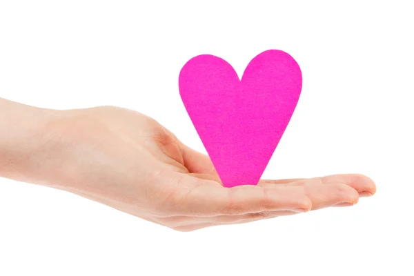 Person holding Paper Heart — Stock Photo, Image