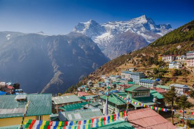 Namche Bazar, Khumbu bölgesi, Himalayalar, Nepal