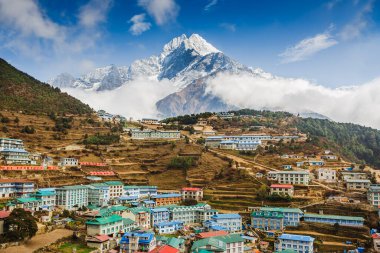 Namche Bazar, Khumbu bölgesi, Himalayalar, Nepal