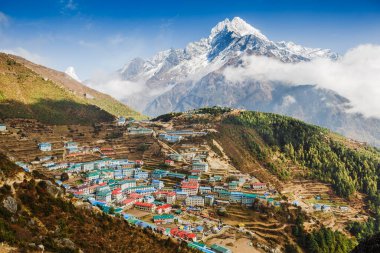 Namche Bazar, Khumbu bölgesi, Himalayalar, Nepal