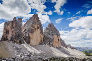 Ulusal Park Tre Cime di Lavaredo. Dolomitler, Güney Tyrol. İtalya, Avrupa
