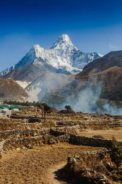 Гора Ама Даблам Регионе Эверест Гималаев Непал — стоковое фото