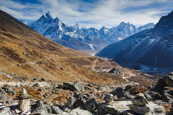 Güzel Manzarasına Güzel Gökyüzü Ile Mount Ama Dablam Everest Ana — Stok fotoğraf