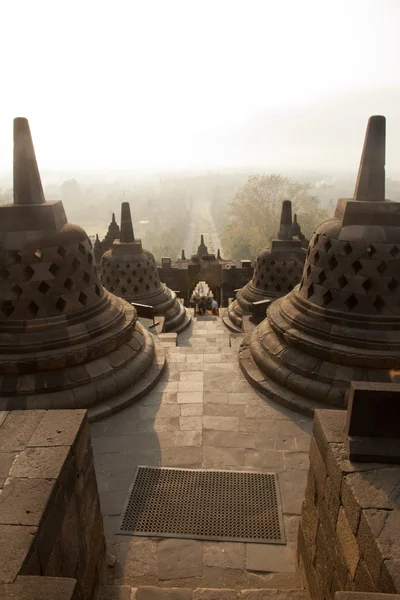 Borobudur tempel, eiland java, Indonesië. — Stockfoto