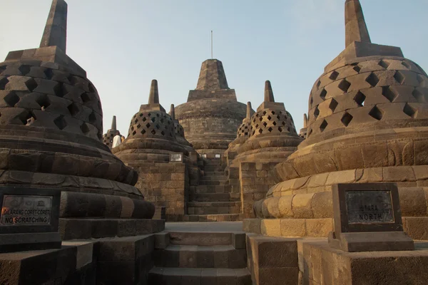 Borobudur tempel, eiland java, Indonesië. — Stockfoto