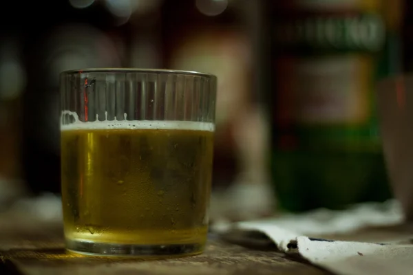 Typical Macedonian Beer, Skopje Macedonia — Stock Photo, Image