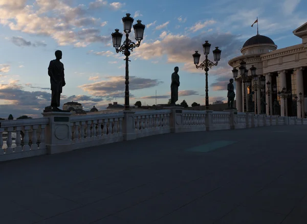 Столица Македонии в центре Скопье — стоковое фото