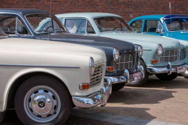 Antwerp, Belçika, 19 Haziran 2009, Klasik Volvo Amazon klasik araba buluşması.