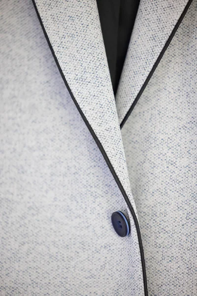 Βίντατζ σακάκι λεπτομέρεια. Ένα παλιό κοστούμι από κοντά. μπλε ρούχα — Φωτογραφία Αρχείου