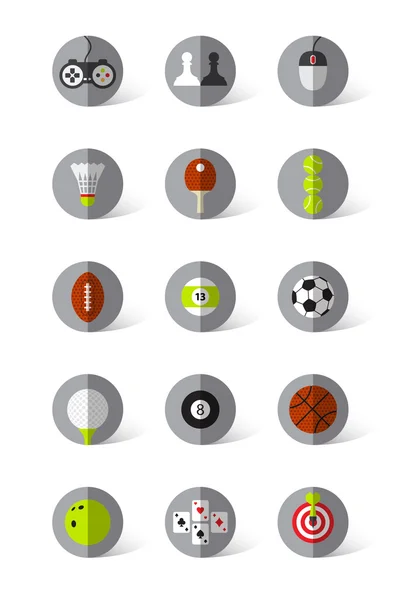 Flat icons. Games emblem. — Stock Photo, Image
