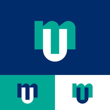 M ve U harfleri. Soyut M, U harfleri. Logo iş, ağ, ilaç, klinik veya organik pazar için kullanılabilir. 