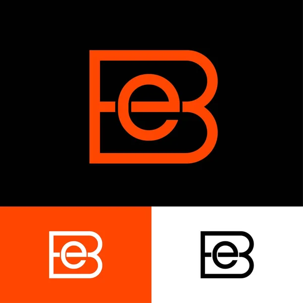B和E的标题 字母E和字母B 摘要商标可用于商务 互联网 商标等领域 — 图库矢量图片