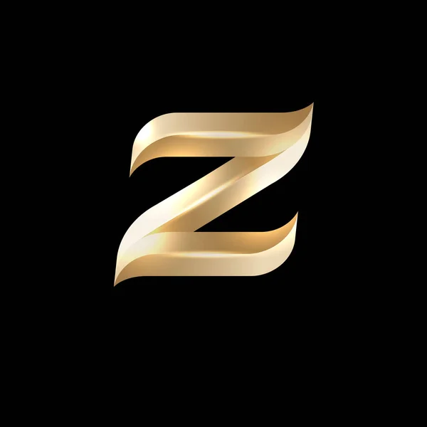 Letter Logo Monogram Letteren Volume Gouden Letter Met Facetten Koninklijke — Stockvector