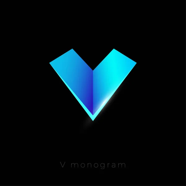 Carta Monograma Como Avión Papel Icono Origami Emblema Puede Utilizar — Vector de stock