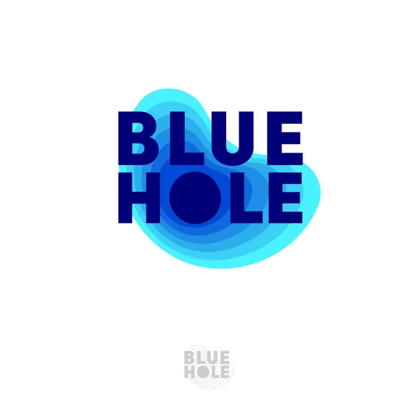Znak Modré Díry Logo Potápění Znak Potápěčské Výstroje Zdarma Znak — Stockový vektor