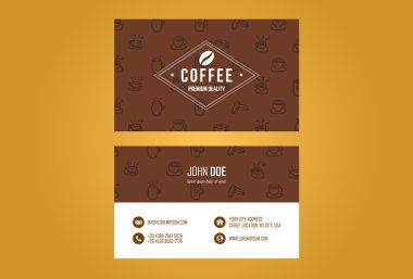 Kahve evi kartvizit tasarımı