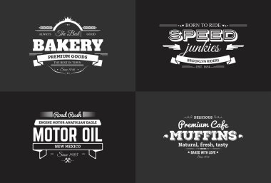 Vintage rozet tasarım kümesi