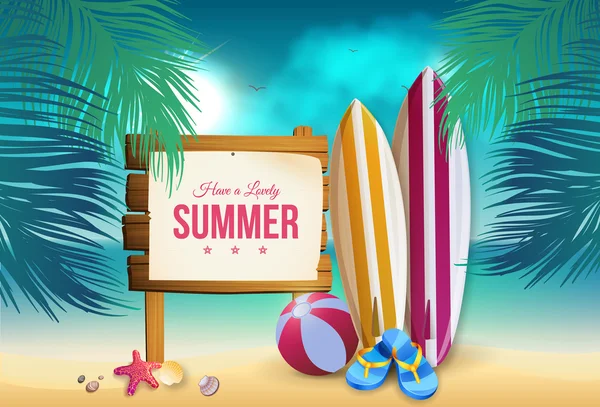 Beautiful Summer Background — Stock Vector