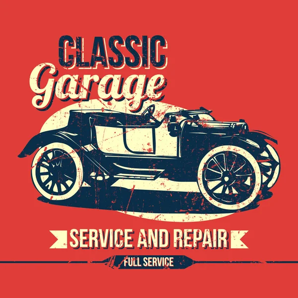 Vintage Classic Garage Design — Stockvector