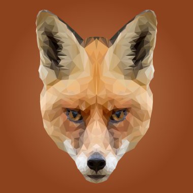 Soyut düşük Poli Fox Tasarla