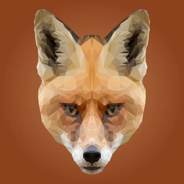 Αφηρημένη χαμηλή πολυ Fox ντιζάιν — Διανυσματικό Αρχείο