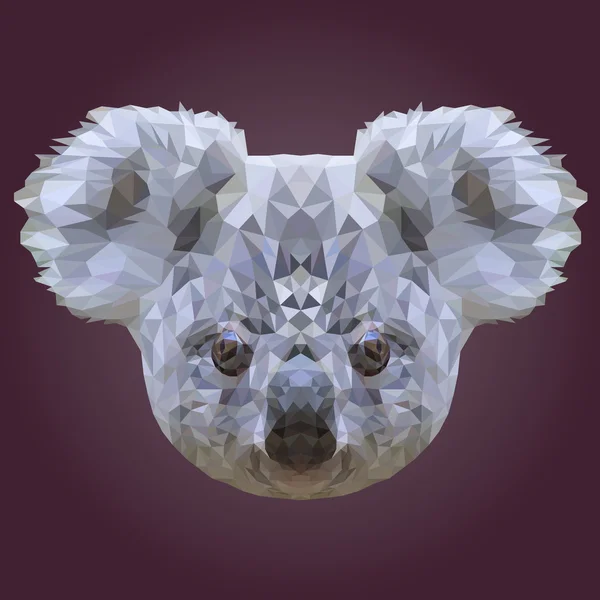Αφηρημένη χαμηλή πολυ Koala σχεδιασμού — Διανυσματικό Αρχείο