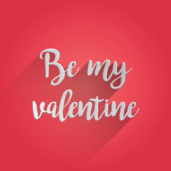 Seja meu Valentine Lettering Design —  Vetores de Stock